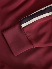 Burgundy Red Active Modal Zip Neck Sweatshirt - Image 10 of 11