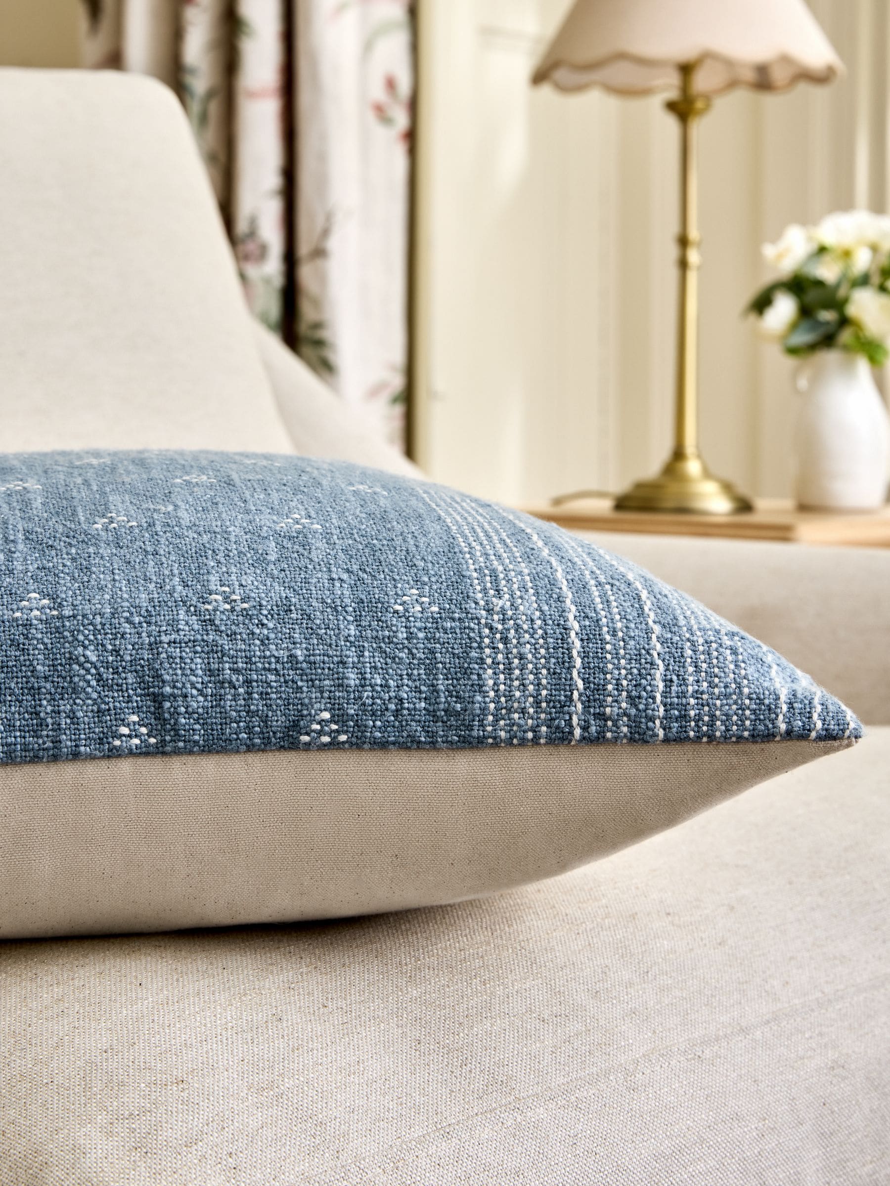 Buy Laura Ashley Blue Mawsley Denim Cushion from Next USA