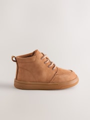 بني فاتح بني - Barefoot Lace Up Leather Boots - صورة 2 من 5
