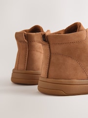 بني فاتح بني - Barefoot Lace Up Leather Boots - صورة 3 من 5