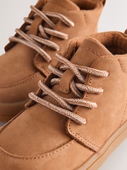 بني فاتح بني - Barefoot Lace Up Leather Boots - صورة 4 من 5