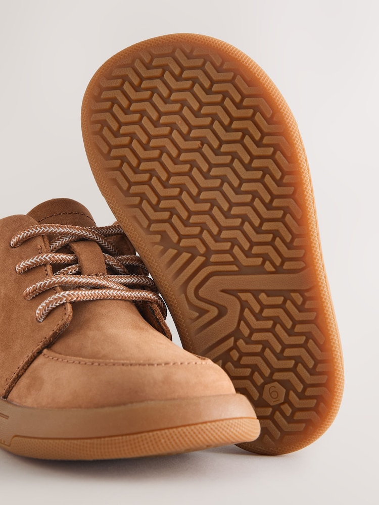 بني فاتح بني - Barefoot Lace Up Leather Boots - صورة 5 من 5 بني فاتح بني - Barefoot Lace Up Leather Boots - صورة 5 من 5