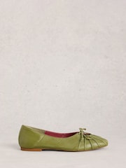 綠色 - White Stuff Lace Drop Back Ballerinas - 圖片 1/4