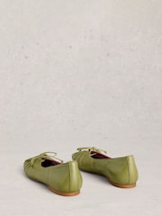 綠色 - White Stuff Lace Drop Back Ballerinas - 圖片 3/4