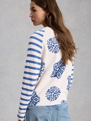 White Stuff White Lulu Stripe Cardigan - Image 2 of 6