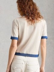 White Stuff White Charlotte Short Sleeve Cardigan - Image 2 of 6