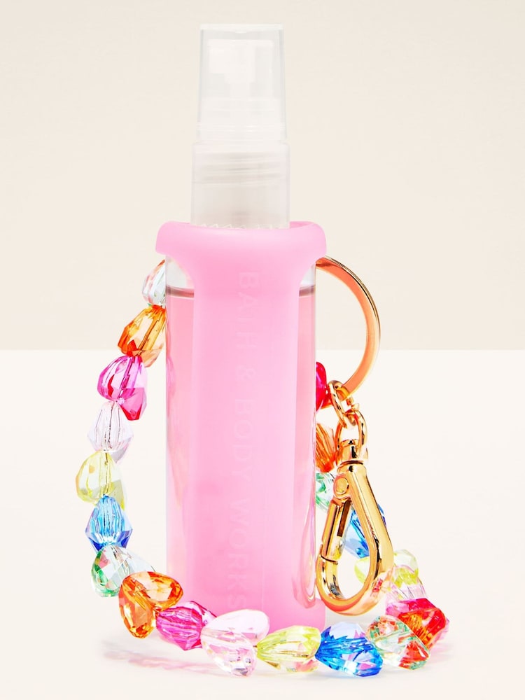 Bath & Body Works Pink Wristlet Hand Sanitizer Spray Holder - Image 1 of 3