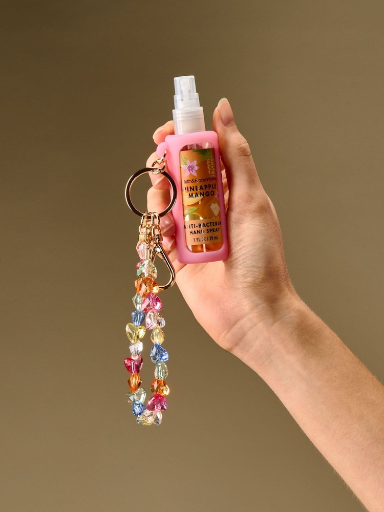 Bath & Body Works Pink Wristlet Hand Sanitizer Spray Holder - Image 3 of 3