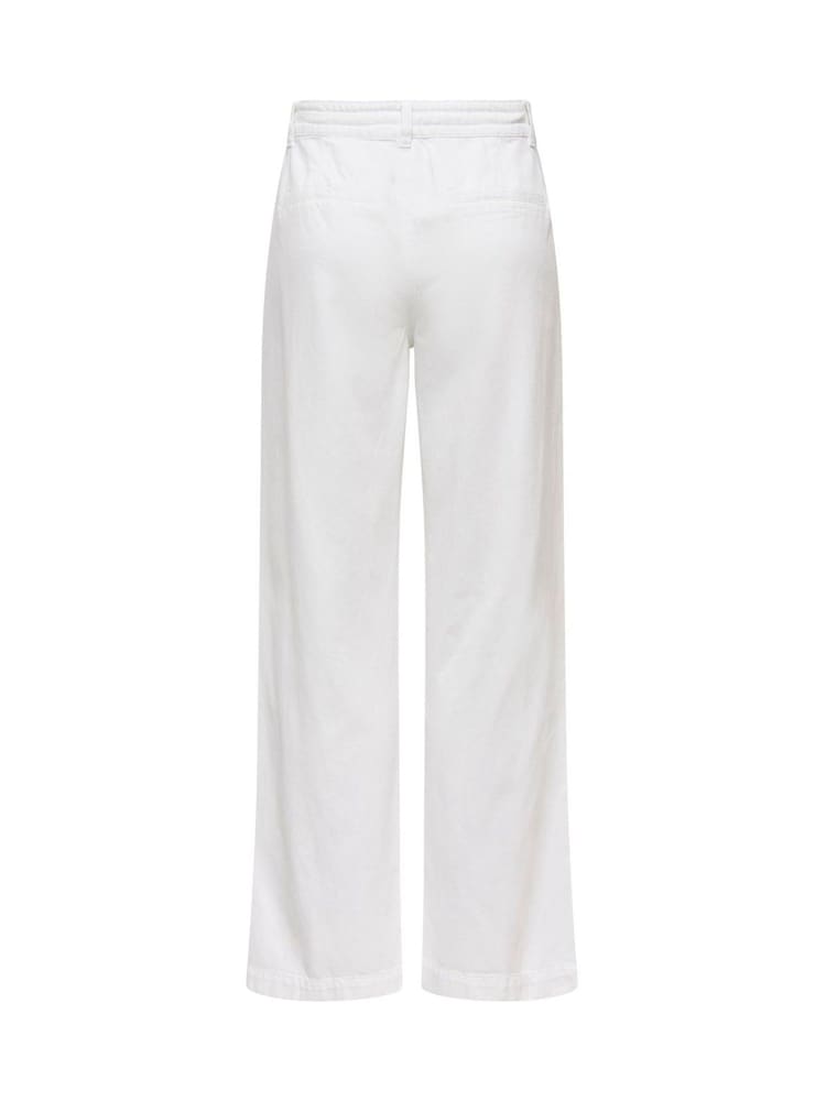 ONLY White Mid Waist String Casual Trousers - Image 2 of 2