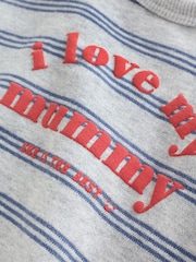 'I Love My Mummy' Grey/Blue Sweatshirt and Joggers Baby Set (0mths-2yrs) - Image 11 of 15