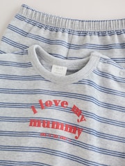 'I Love My Mummy' Grey/Blue Sweatshirt and Joggers Baby Set (0mths-2yrs) - Image 8 of 15