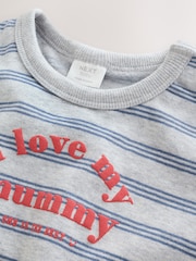 'I Love My Mummy' Grey/Blue Sweatshirt and Joggers Baby Set (0mths-2yrs) - Image 9 of 15