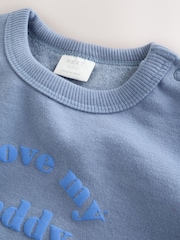 'I Love My Daddy' Blue Sweatshirt and Joggers Baby Set (0mths-2yrs) - Image 9 of 15