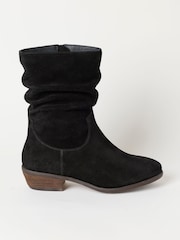 FatFace Farleigh Black Suede Slouch Boots - Image 3 of 5