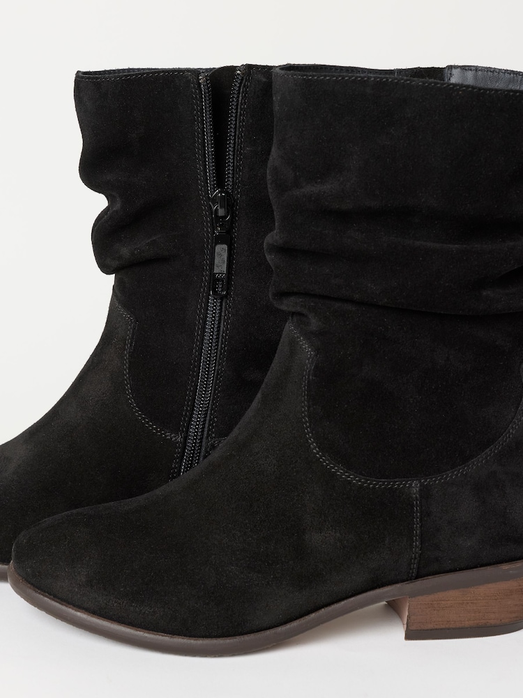 FatFace Farleigh Black Suede Slouch Boots - Image 5 of 5