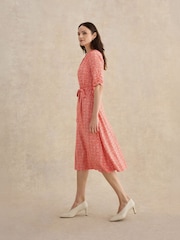 Hobbs Red Cathy Jersey Dress - Image 1 of 4