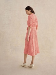 Hobbs Red Cathy Jersey Dress - Image 2 of 4