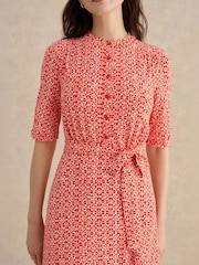 Hobbs Red Cathy Jersey Dress - Image 3 of 4