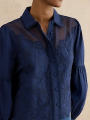 Hobbs Blue Becky Shirt - Image 3 of 4