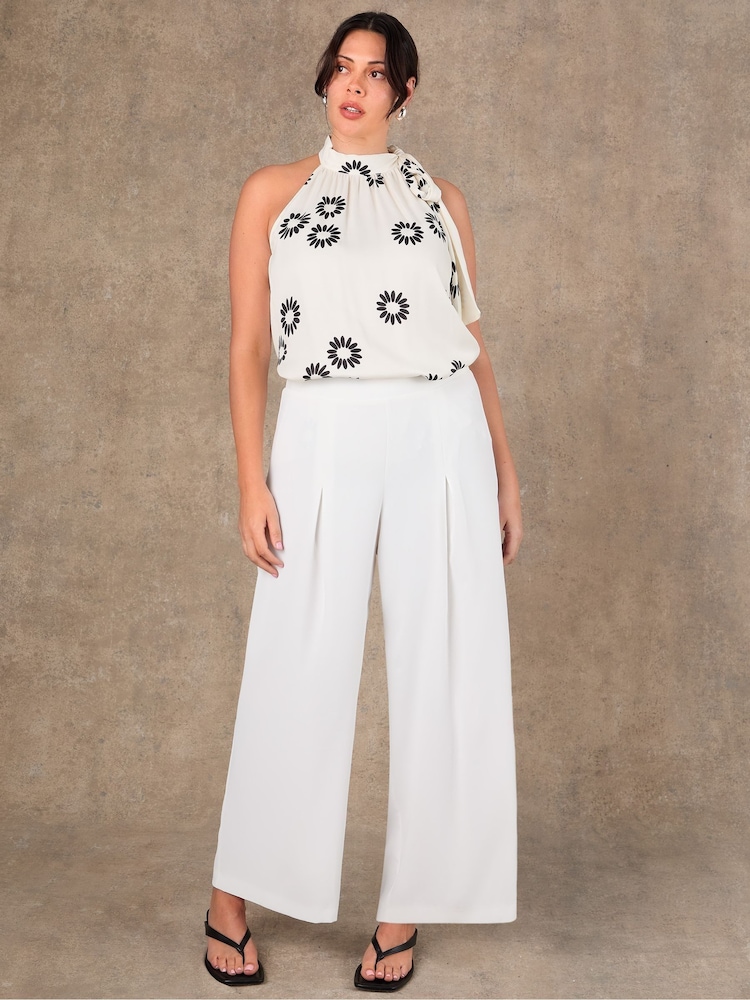 Live Unlimited Pleat Front Straight Leg Tailored Trousers - Imaginea 2 din 2