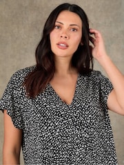 Live Unlimited Ditsy Print Panel Detalj Topp - Bilde 3 av 4