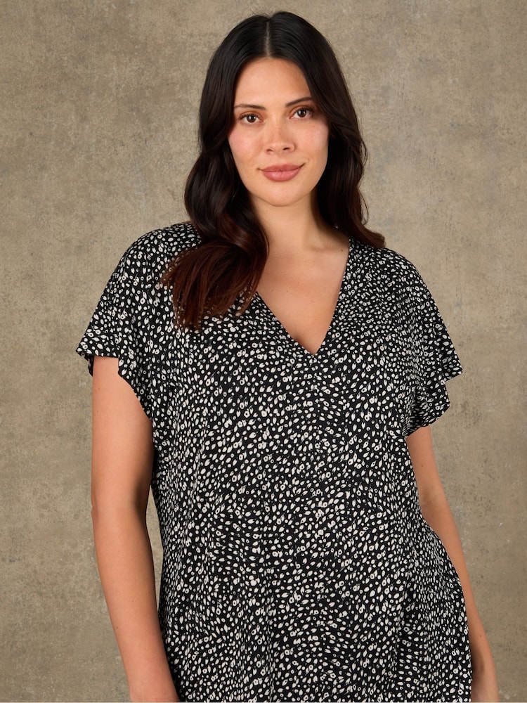 Live Unlimited Ditsy Print Panel Detalj Topp - Bilde 4 av 4