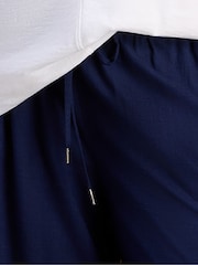 Live Unlimited Blue Linen Blend Drawstring Trousers - Image 3 of 5