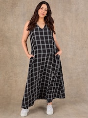 Live Unlimited Check V-Neck Maxi Dress - Image 2 of 6