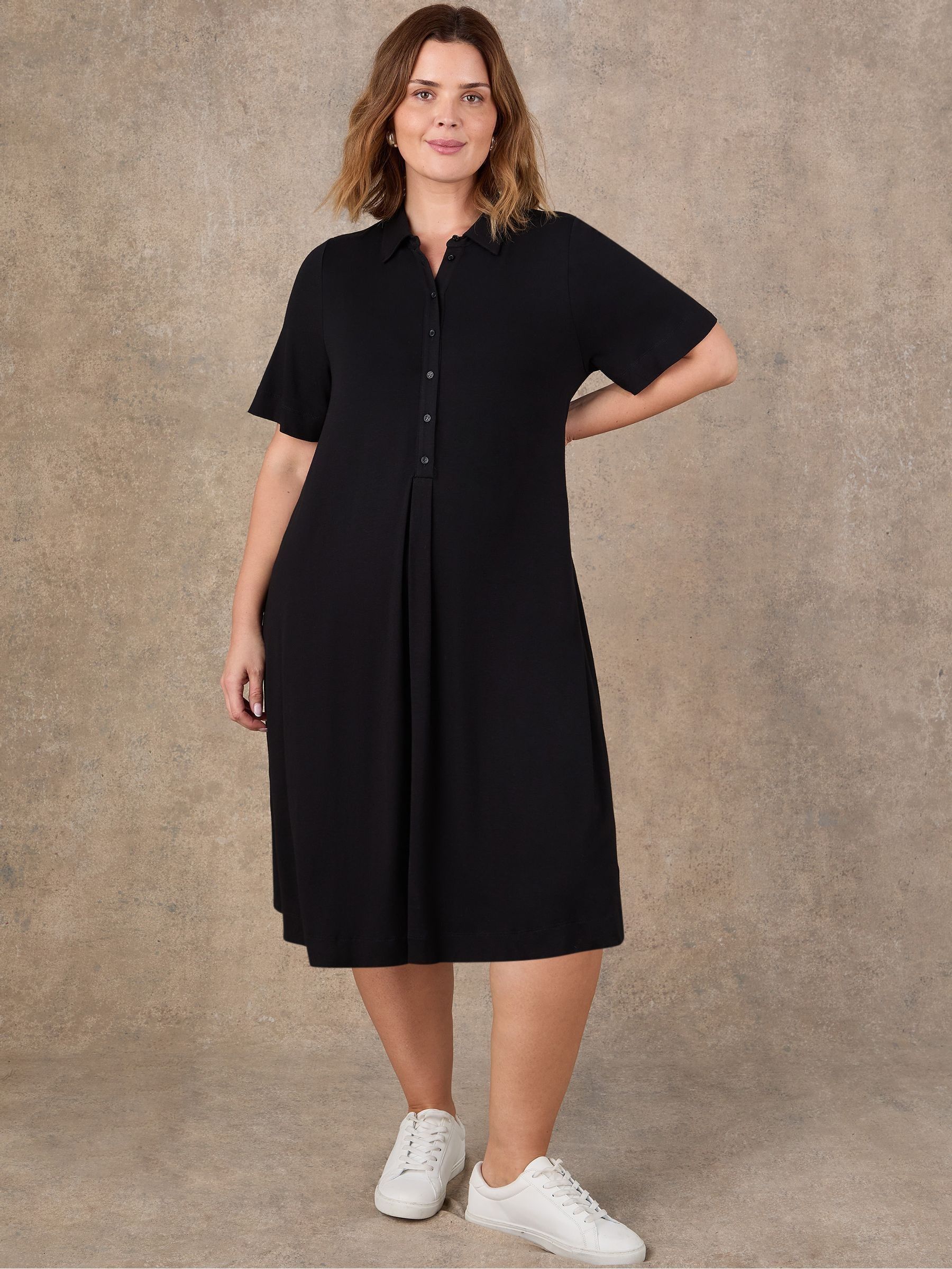 Buy Live Unlimited Black Half Placket Shirt Dress from the Next UK ...