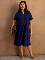 Live Unlimited فستان بتصميم قميص بنصف فتحة أزرار - Image 4 of 5