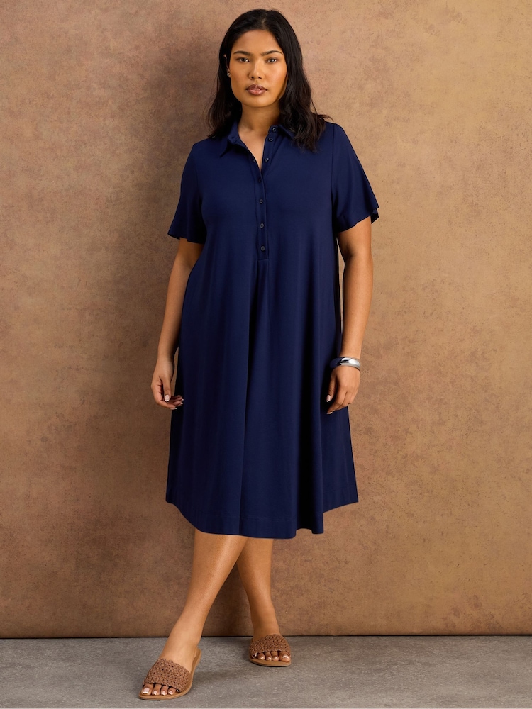 Live Unlimited فستان بتصميم قميص بنصف فتحة أزرار - Image 5 of 5