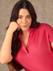 Live Unlimited Pink Nehru Collar Top - Image 1 of 3