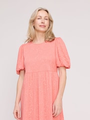 Portocaliu - Finery Yasmine Jersey Tiered Midi Dress - Imaginea 3 din 4