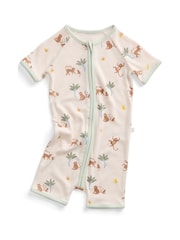 MORI Cream Monkeys Summer Supersoft Sleepsuit - Image 2 of 2