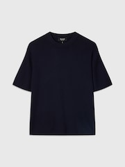 Whistles Blue Fine Knit T-Shirt - Image 5 of 5