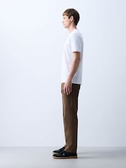 Tan Brown Straight Fit Chino Trousers - Image 4 of 6