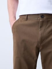 Tan Brown Straight Fit Chino Trousers - Image 6 of 6