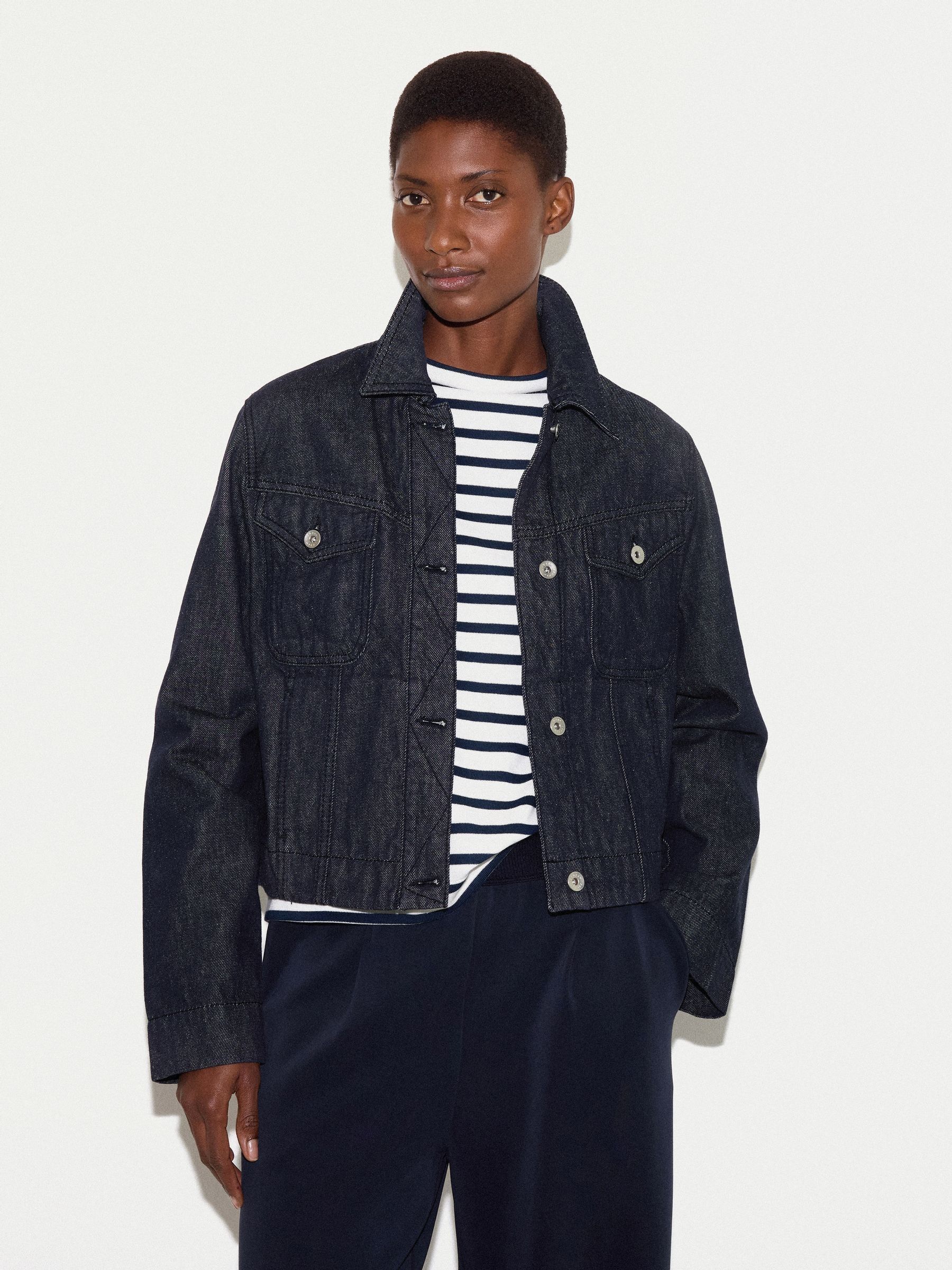 Buy Jigsaw Blue Denim Topstitch Jacket from Next USA
