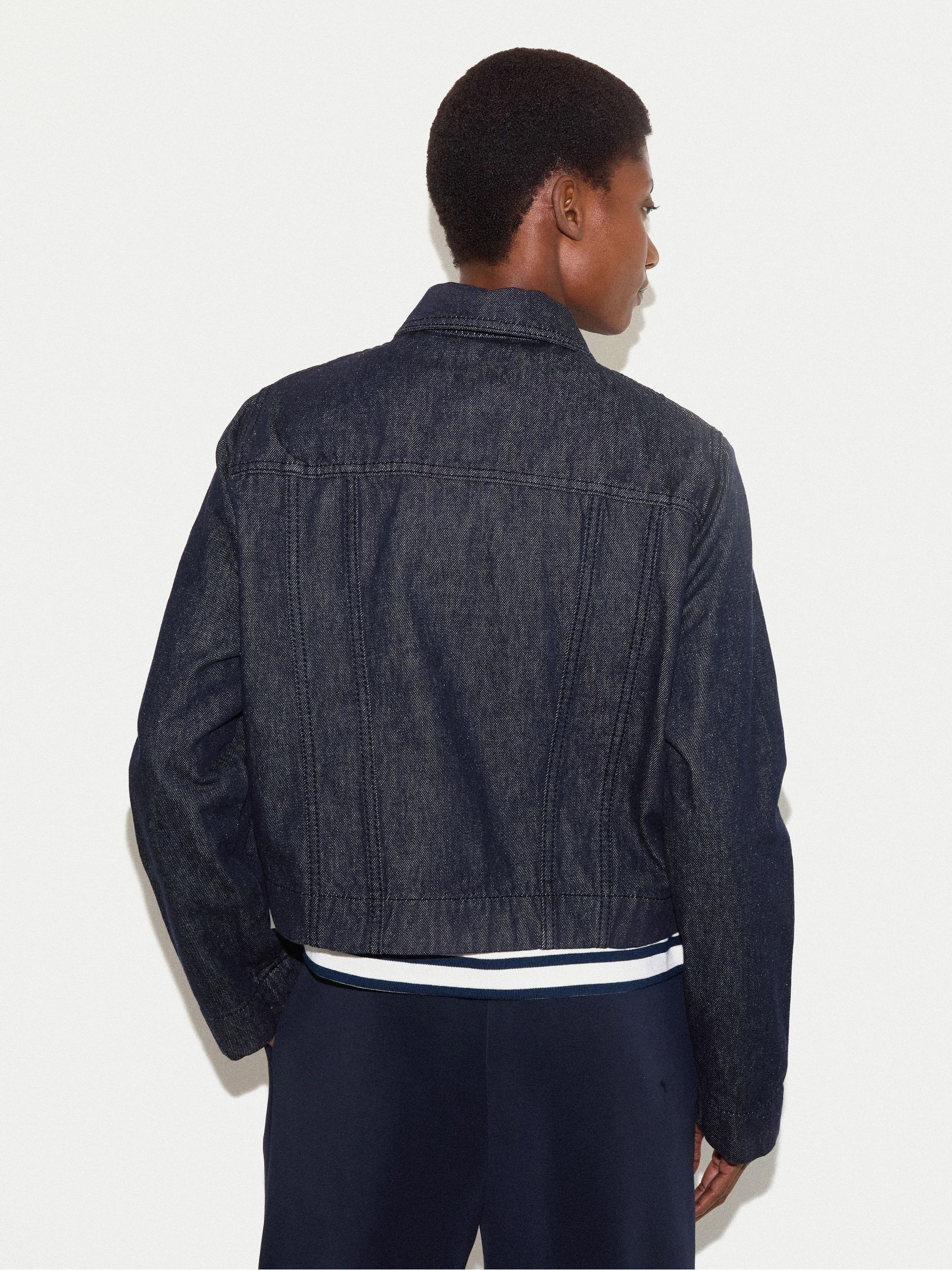 Buy Jigsaw Blue Denim Topstitch Jacket from Next USA