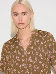 חום - Jigsaw Swirl Posy Cropped Pyjamas - תמונה 4 מתוך 4