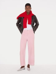 Jigsaw Pink Tyne Wide Leg Cropped Jeans - Image 3 of 5
