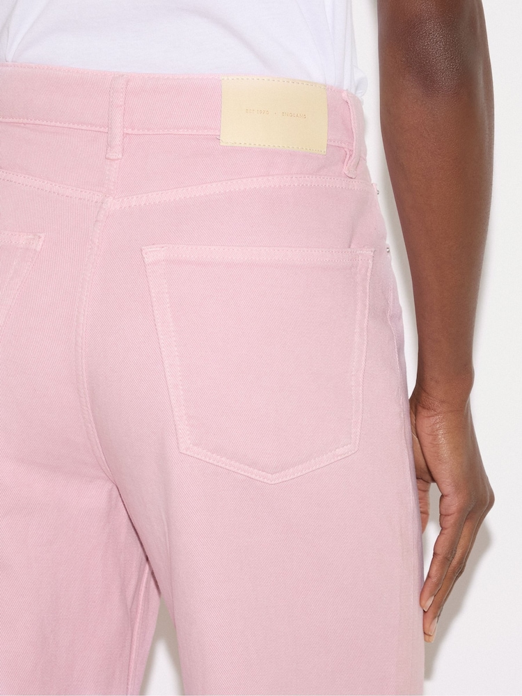 Jigsaw Pink Tyne Wide Leg Cropped Jeans - Image 5 of 5
