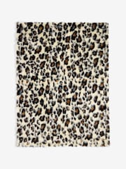 Rockett St George Blue Leopard Faux Fur Throw - Image 5 of 7