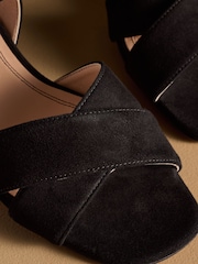 Russell & Bromley Black Seaville Low Block Sandals - Image 4 of 7