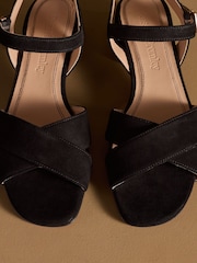 Russell & Bromley Black Seaville Low Block Sandals - Image 7 of 7
