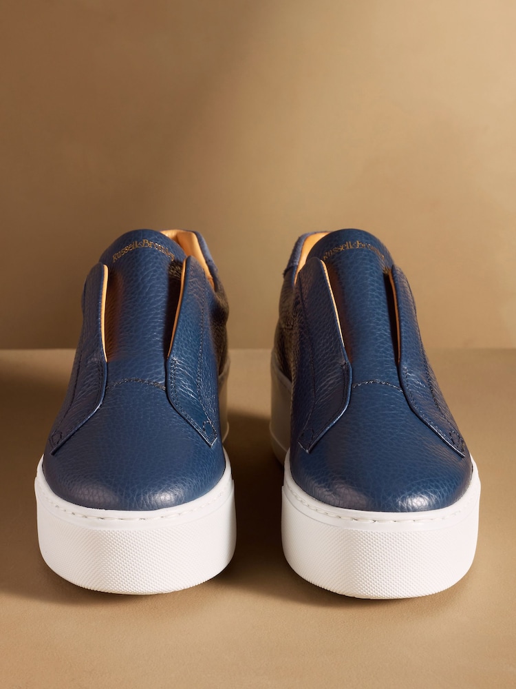 ネイビー ブルー - Russell & Bromley Park Up レースレス フラットフォーム スニーカー - 画像 2 / 7