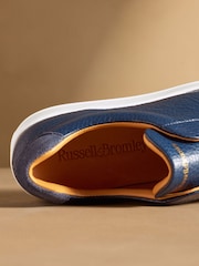 ネイビー ブルー - Russell & Bromley Park Up レースレス フラットフォーム スニーカー - 画像 7 / 7