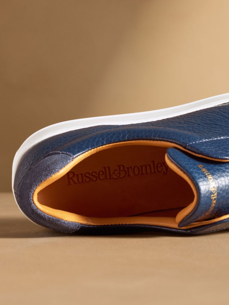 ネイビー ブルー - Russell & Bromley Park Up レースレス フラットフォーム スニーカー - 画像 7 / 7