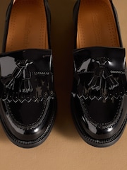 Black Patent - Μοκασίνια Russell & Bromley Chester με φούντες - Εικόνα 4 του 7