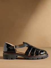 Russell & Bromley Black Sorrento Chunky Fisherman Sandals - Image 1 of 7